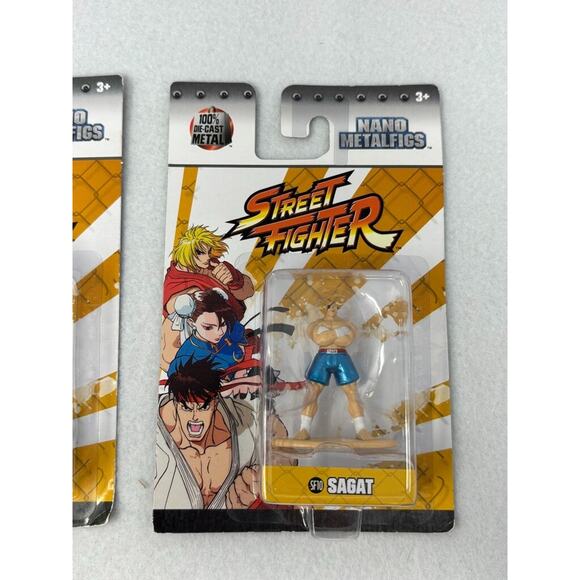 Nano Metalfigs Street Fighter Lot Of 3 Blanka / Ryu / Sagat - NEW in Package - Picture 4 of 7